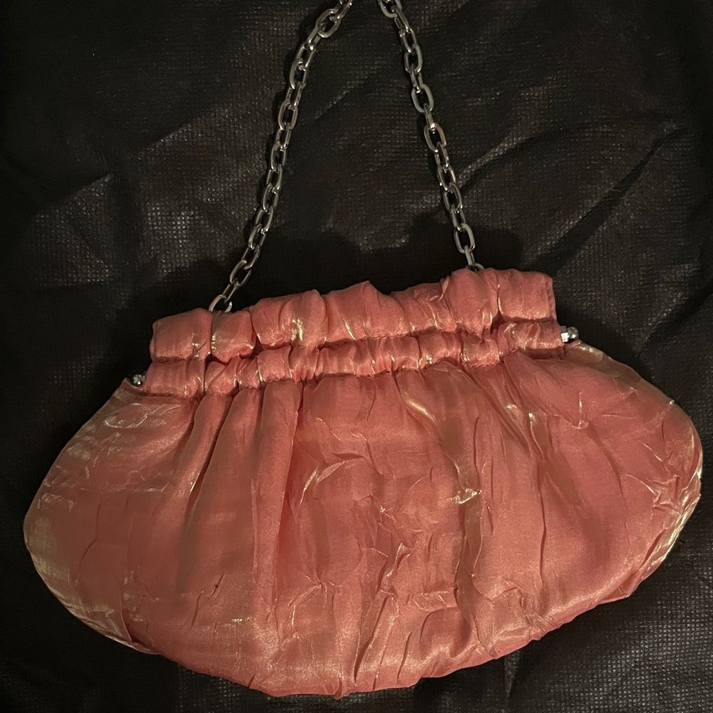 Vintage Menbur Elegant Coral Satin Bag NWOT
